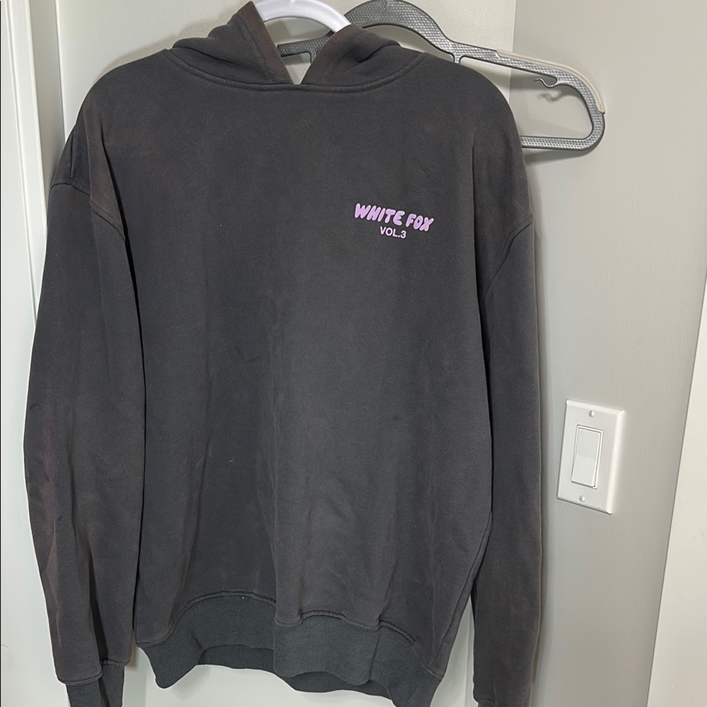 Grey and Purple White Fox Hoodie